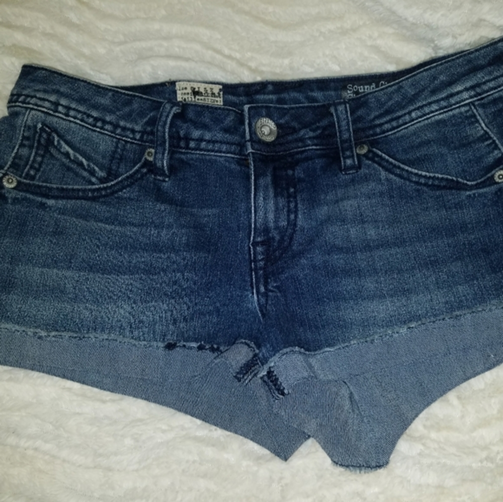 🖤 Shorts volcom sound check short cuffed stretchy dark jean 27 S M - Picture 1 of 6